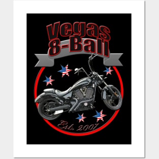 Vegas 8-Ball U.S.A. Star Motorcycle Posters and Art